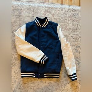 Rebel Minds Varsity Jacket – Navy / White (Size S)